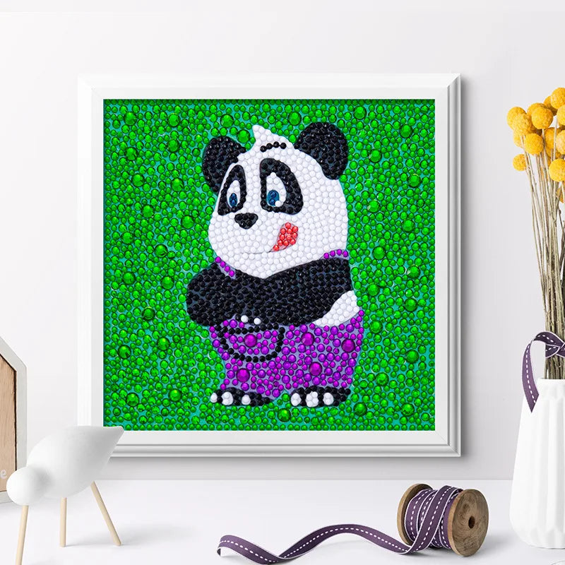 Cartoon Diamond Painting Kits For Kids Panda Crystal Diamond Painting Children Animal Painting Gift Home Decor