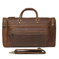 24 Inch Large Capacity Retro Real Holdall Overnight Weekender Duffle Bag Leather Travel Bag