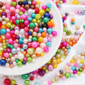 BSG01 Lucite Beads Wholesale 4/6/8/10mm Round Colorful Shiny Plastic DIY Necklace Bracelet Jewelry Making Supplies