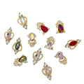 3D Luxury MingLee Brand Gold Alloy Colorful Nail Rhinestones 10pcs/bag Women DIY Nail Art Supplies Bling Bling