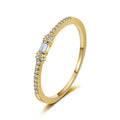Fashion Classic Ladies Gemstone Rings Brass 18K Gold Plated Jewelry Wholesale