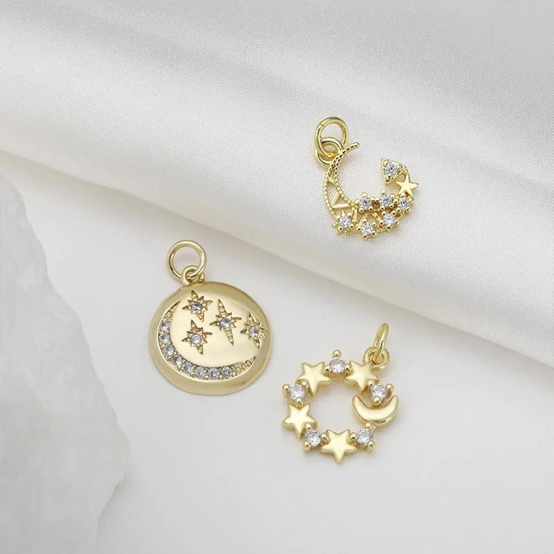 New DIY Jewelry Accessories with Micro Inlaid Mini Pendants Necklaces Bracelets Anklets Earrings Accessories