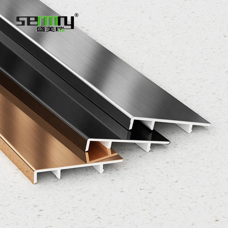 Stainless Steel Metal Baseboard Skirting Cover Waterproof ISO9001 Certified Easy Installation Hotel Use Decoration Line