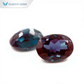 Tianyu Gems Russian 8*10 Oval Natural Cut Color Change Loose Synthetic Alexandrite Stone