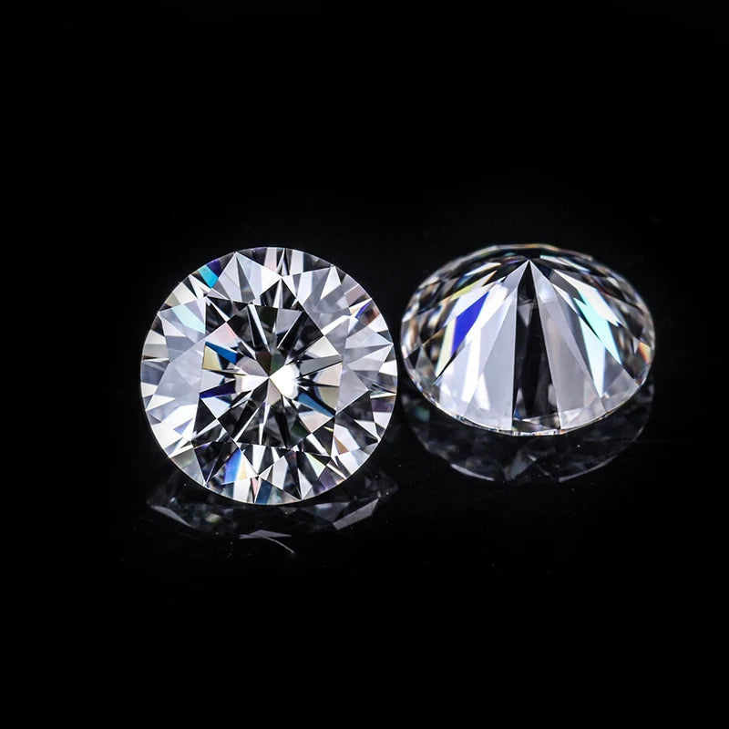 Starsgem Round Brilliant Cut DEF GH Color VVS Clarity Synthetic Stone Authorized Certificate Round Moissanite