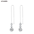 Earrings Drop Moissanite Earrings Studs Round Shape D Color VVS Moissnite 925 Sterling Silver Gift for Her