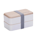 Custom Logo Wooden Lid Adult & Children Tiffin Plastic Take Out Container Food Box Away School Storage for Adults and Children