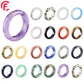 Natural Stone Agate Ring for Women and Men Natural Red Agate Black Agate Onyx Crystal Gemstone Amethyst tiger Eye Rings Jewelry