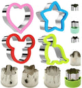 Mouse Dinosaur Heart Star Cookie Vegetable Cutters Stainless Steel Sandwiches Cutter Set Food Grade Cookie Cutter Mold for Kids