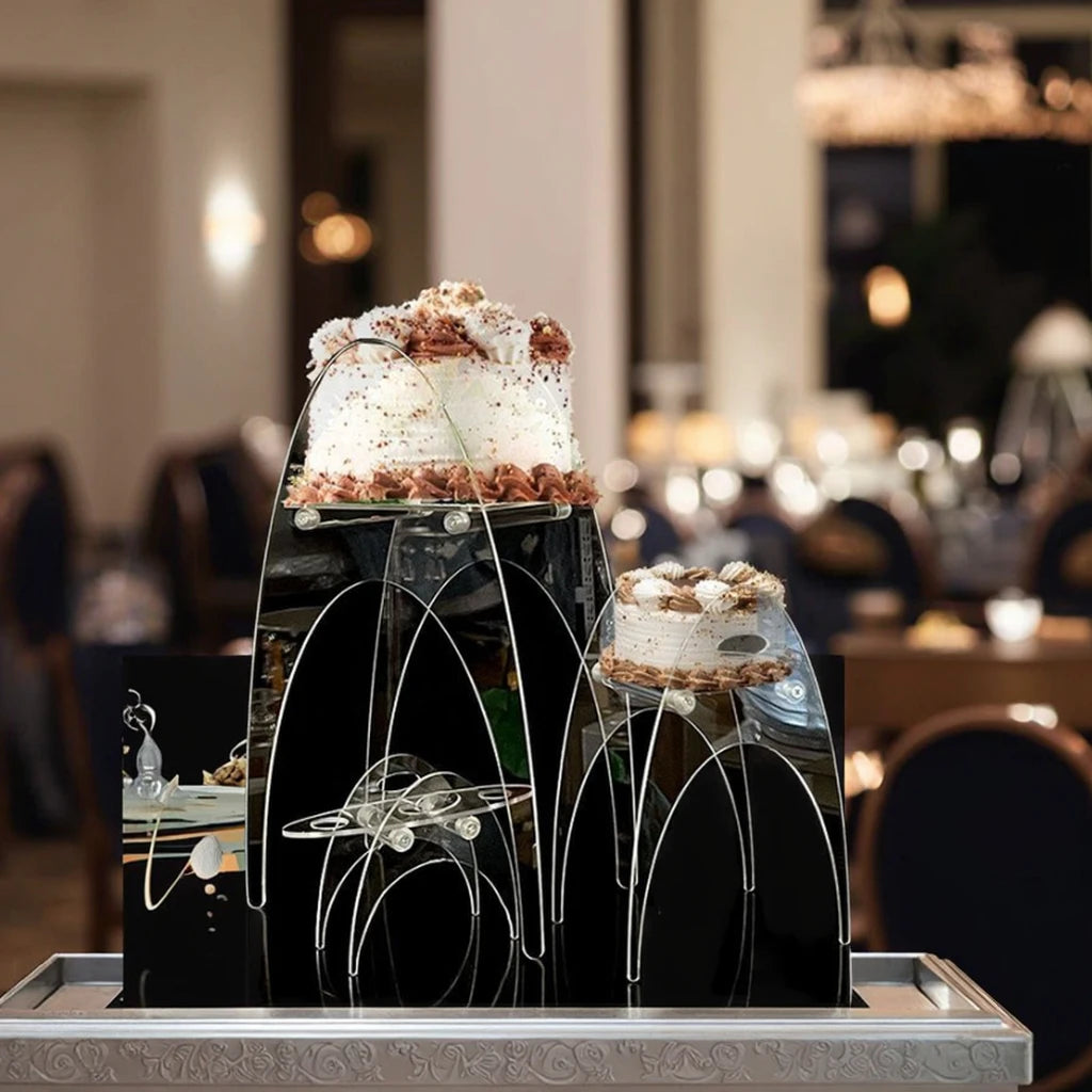 Wedding Props Clear Acrylic Dessert Table Sweet Cone Cake Candied Haws Display Stand for Birthday Party Bar Western Restaurant