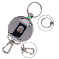 Anti Lost Creative Fishing Retractable Keychain 1.0mm Steel Cable  Split Ring Badge Reel Retractable  Key Chain Outdoor Hiking