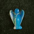 Huiying China Hand Carved Natural Rock Polished 1.5 Inch Opalite Crystal Angel for Fengshui Decoration Crafts