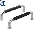ZCUWANL Stainless Steel Door Handles Round Rubberized Tapped Handle Industrial Hardware for Automation Equipment