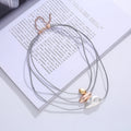 New Fashion Bohemian Multi Leather Choker Three Alloy Beads Gothic Choker Statement Jewelry