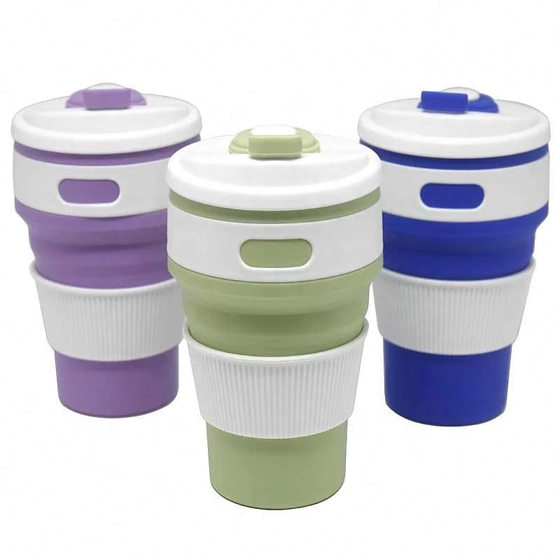 Coffee Cup Multi-function Foldable Silica Mug Travel Hot Folding Silicone Cup