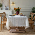 Lace Cotton Crochet White Beige Home Party Weddings Dining Table Decorations Luxury Table Cloth