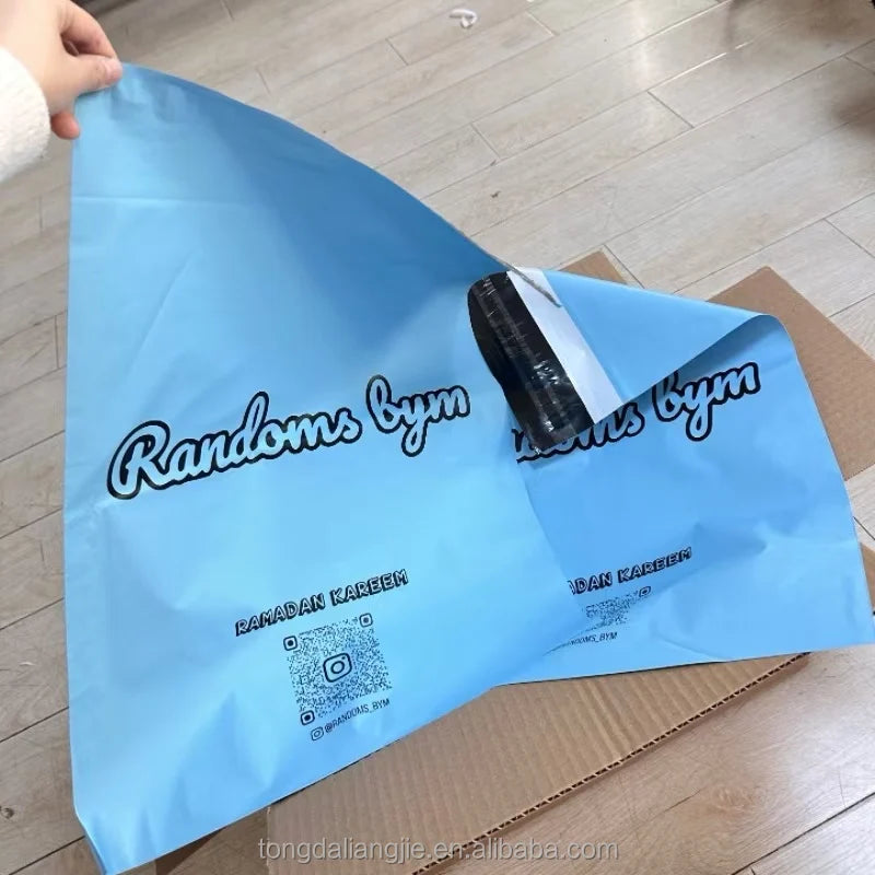 Custom Logo pink Polymailer Shipping Bags for Clothing Packaging