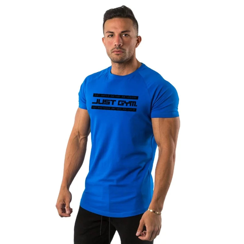 Wholesale Training Fitness Clothing Cotton Spandex Muscle Fit Running Workout Men's Gym Sport T Shirts