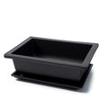 Hot Selling Multi-Size Mini Square Rectangle Garden Decor Bonsai Plastic Simulate Purple Clay Pots for Plants Flower Pot Garden