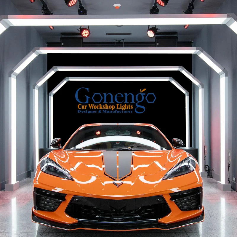 High Power Car Care Polish Booth Automobile Inspection Station Lighting Tunnel Garage