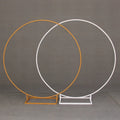 Dropshipping Golden Metal Round Wedding Arch Backdrop Stand for Ceremony Circle Balloon Arch Kit Decoration