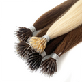 Factory Wholesale 12A Grade Remy Nano Ring Pre-Bonded Hair Extensions Piano Color Straight Wave Closure for Salons