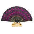 23cm Foldable Hand Fan with Traditional and Advertising Styles Carved Angel and Cartoon Featuring Plastic Sticks Fabric