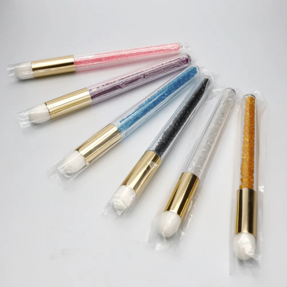 Crystal Handle With Diamond Make up Clean Brushes Lash Extension Shampoo Cleaner Cleaning Brushes Pink White Blue Nose Brush