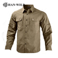 HAN WILD Waterproof and Wrinkle Resistant Shirt With Elasticity Outdoor Quick Dry T-shirt