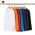 Spring&Summer Hot Sales 220g Spandex Cotton Custom Long Sleeve T Shirt Soft Elasticity Men Long Sleeve T-Shirts