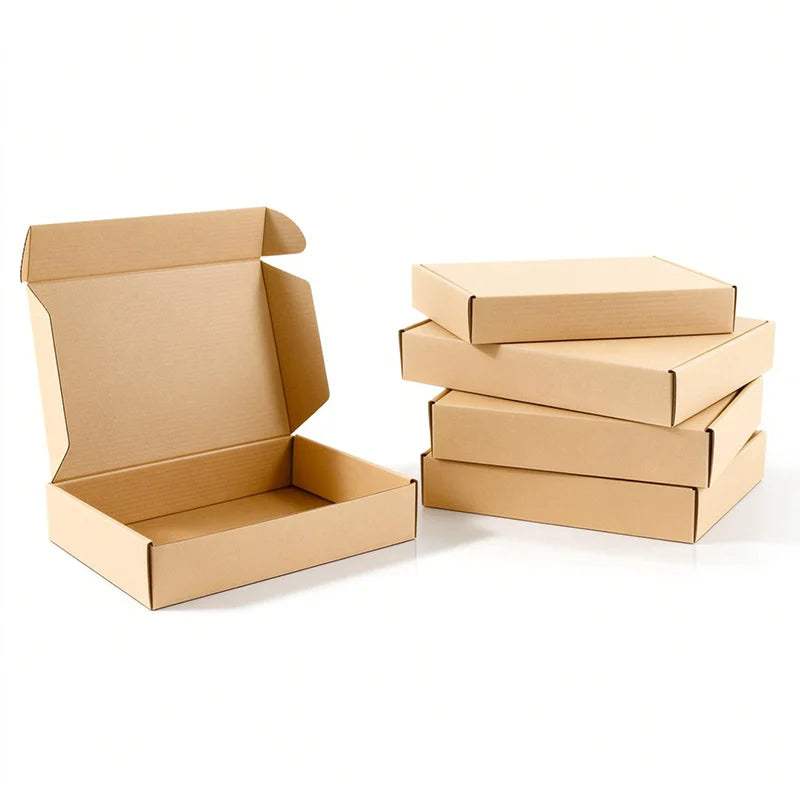 Custom Carton Logo Kraft Corrugated Color Mailing Folding Gift Clothing Paper Packaging Shipping Box for Small Business