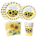 Sunflower Theme Happy Birthday Paper Plates Disposable Tableware Sunflower Party Decorations Disposable Cups Other Home Decor