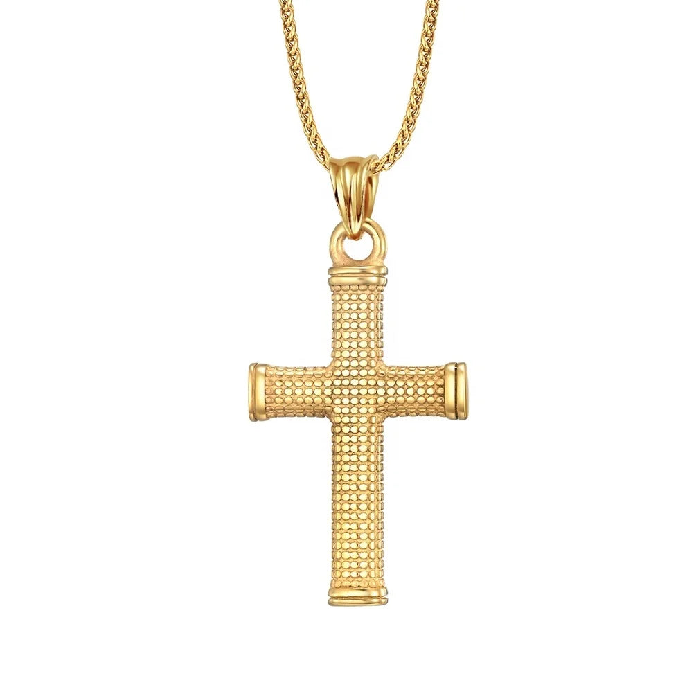 Custom Cheap Good Price Christian Necklace Jewelry Gold Pendant Necklace Men Gold Cross