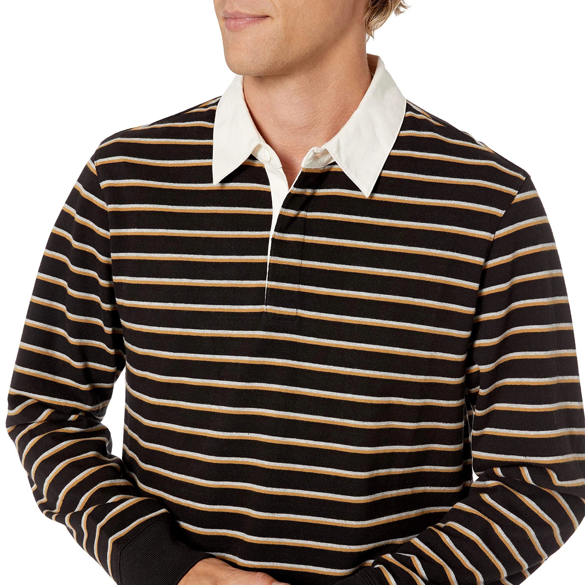 Design Your Own Multi-Striped Cotton Heavy Weight Men's Rugby Polo Jersey
