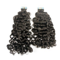 Factory Supply 100% Virgin Vietnamese Remy Hair Water Deep Wave Natural Black Double Weft Tape Extensions All Colors Suitable