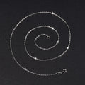 Customizable 925 Sterling Silver Basic Chains Necklace Rhodium Plated Gold for Men or Women Classic Style for Weddings