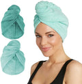 Custom logo Quick Dry Soft Microfiber Bath Curly Hair Tie Salon Turban Drying Cap Towel Wrap Water Absorbency for Women