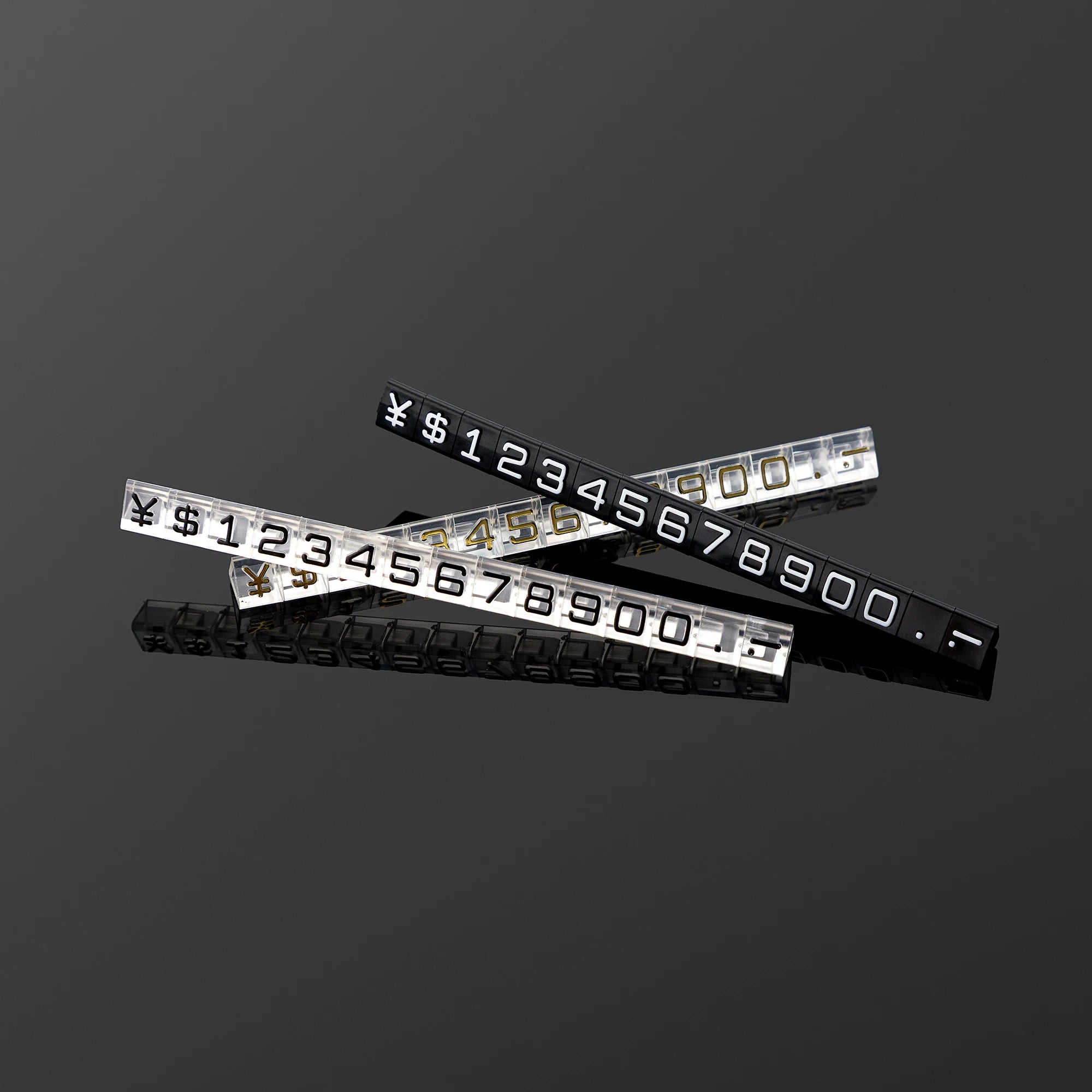 Yinliang Plastic Pricing Cube Model 3-55 Jewelry Display Racks White Text Black Base Wallet Stores Tag Made in China Guangxi