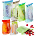 1000ml Reusable Silicone Food Storage Bags Freezer Bags with Airtight Seal - Hermetic Food Bag