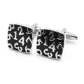 Wholesale Number Pattern Enamel Novelty Cufflinks Custom Mens Suit Shirt Fashion Accessory Wedding Tuxedo Trendy Jewelry Gift