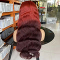 Wholesale HD Full 360 13*6 Lace Frontal Closure Long Length Original Brazilian Virgin Human Hair Wig in Black for Women