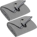 Hot Sale Custom Printed Logo Funny Tri-Folder Golf Towel Jacquard Microfiber Waffle Weave Hook for Outdoor Use for Adults