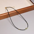 2mm Minimalist Black Spinal Healing Crystal Stone Choker Necklace for Men Women  Dainty Black Crystal Beaded Choker Crystal Gift