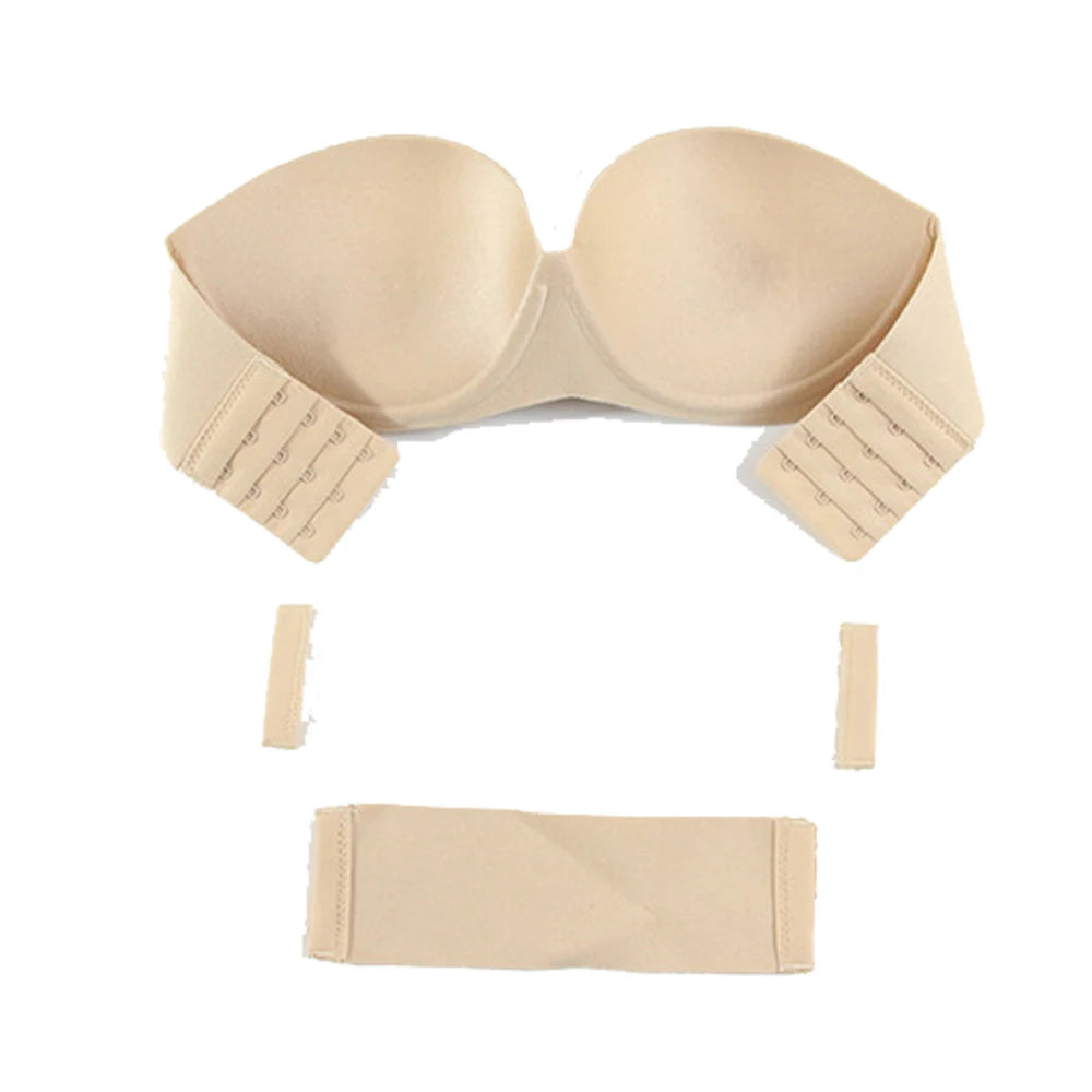 Good Quality New Arrival One-Piece Breathable Spandex/Nylon Cloth Backless Strapless Lift-Up Bra for Wedding Dress