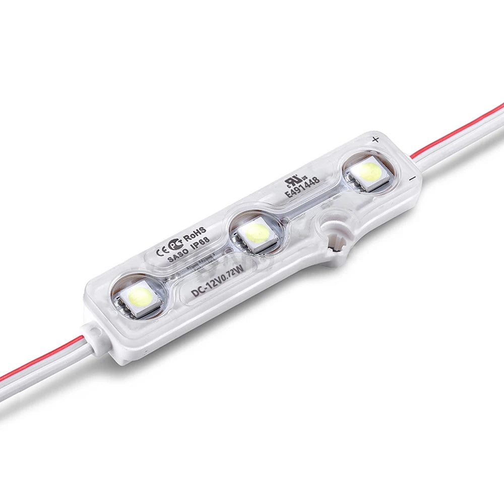 Wholesale Modulo 3 Led 12v Single Side Light Led Module DC 12V 12W LED Module with Injection Lens 3LEDs