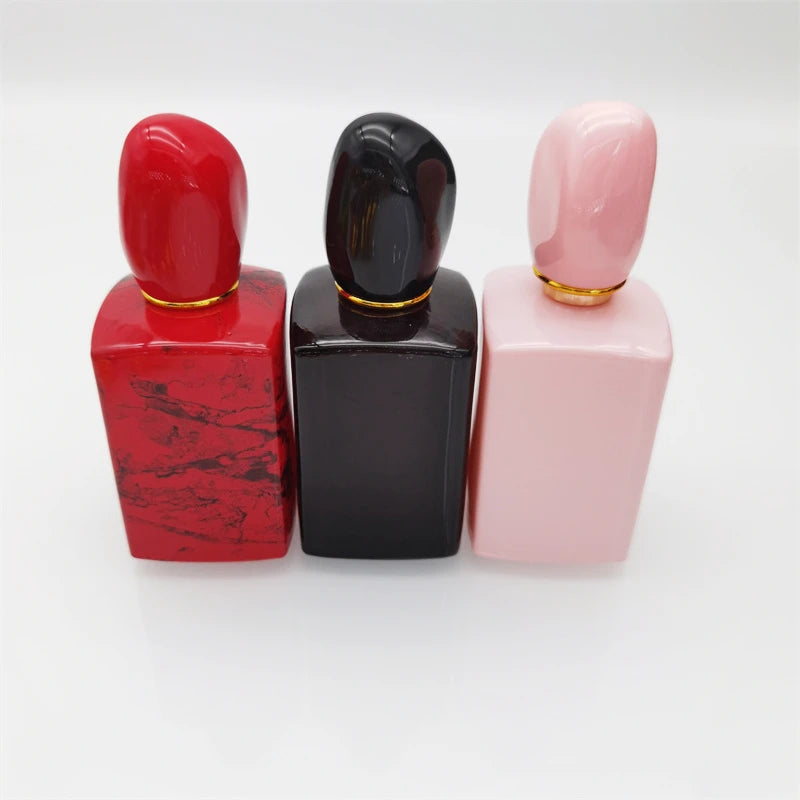 Luxury Classic Refillable 50ml GlassRectangular Perfume Bottle Spray  Perfume Bottle New Design Clear Spray Glass Perfume Bottle
