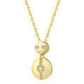 Fine Silver Jewelry for Women Cubic Zirconia Paved CZ Clear Stone Gold Vermeil Charm Pendants for Parties Engagements Chains