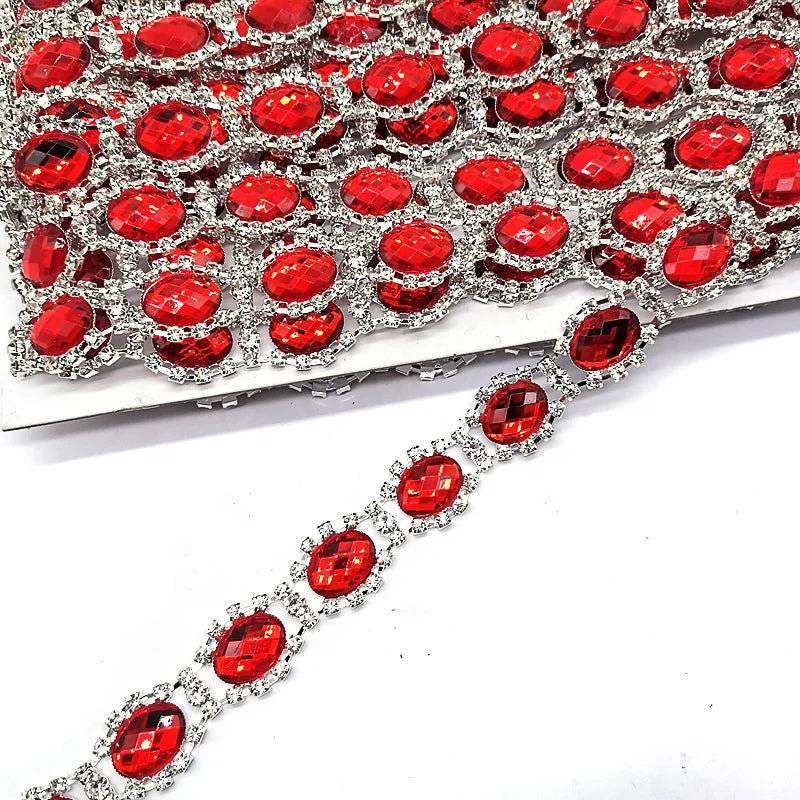 Crystal Cup Rhinestone Trimming Costume Jewelry for DIY Wedding Dress Decor Sew-On Technique Drop Mesh Shape Shoes Bags Garments