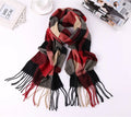 MIO Winter Long Size Scotland Unisex Strips Tartan Check Plaid Acrylic Small Size Blanket Scarf Shawls Soft Imitation Cashmere