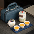 Portable Mini Tea Set Outdoor Travel Camping 5 in 1 Ceramic Teapot Set Drinking Equipment Dragon Year Gift Set